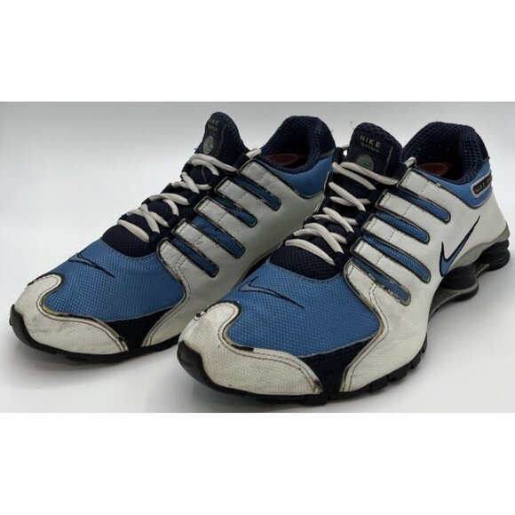 Rare Vintage Nike Shox NZ 305618-445 White Light Blue Navy Shoes Mens Size 10 main image 11